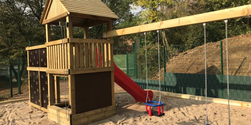 Neubau des Spielplatzes am 11.10.2018